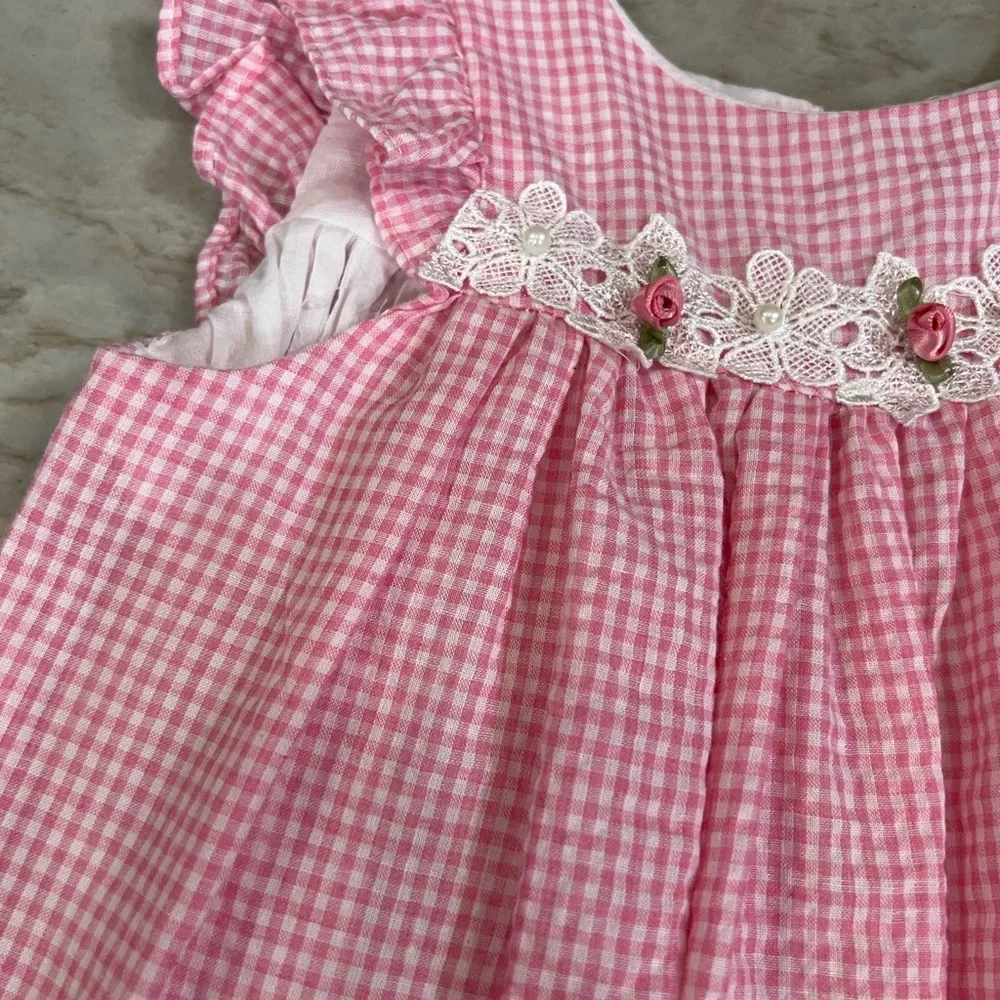 Laura Ashley pink and white gimgim dress! - Picture 3 of 9